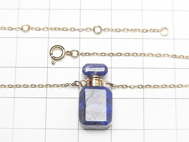 [Video] Lapislazuli Bottle Necklace Rectangle 20x10mm 1strand beads (approx. 20 inches/50 cm)