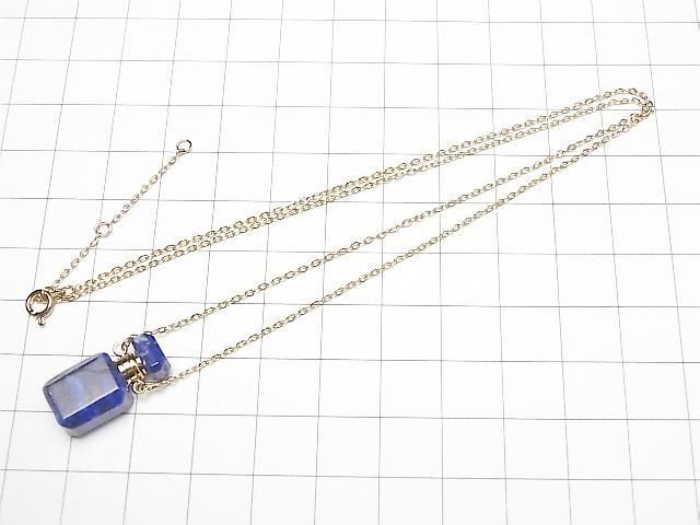 [Video] Lapislazuli Bottle Necklace Rectangle 20x10mm 1strand beads (approx. 20 inches/50 cm)