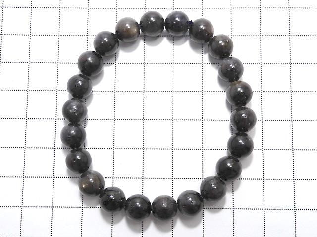 [Video][One of a kind] Black Star Sapphire Round 8.5mm Bracelet NO.107