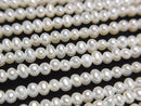 [Video] Fresh Water Pearl AA++ Potato 2.5-3mm White 1strand beads (approx. 15 inches/37 cm)