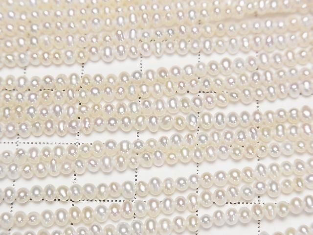 [Video] Fresh Water Pearl AA++ Potato 2.5-3mm White 1strand beads (approx. 15 inches/37 cm)