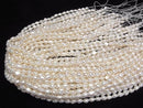 [Video] Fresh Water Pearl AA+ Rice-Baroque 7x5x5mm White 1strand beads (approx. 14 inches/34 cm)