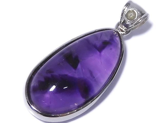 [Video][One of a kind] Phantom Amethyst Moldavite Pendant Silver925 NO.17