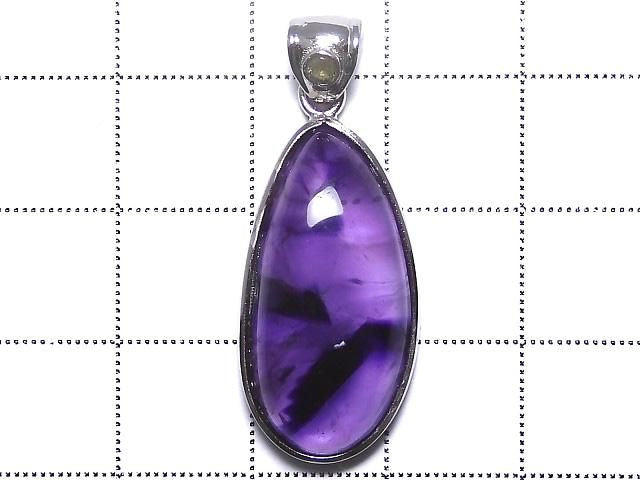 [Video][One of a kind] Phantom Amethyst Moldavite Pendant Silver925 NO.17