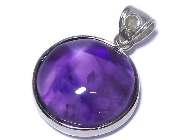[Video][One of a kind] Phantom Amethyst Moldavite Pendant Silver925 NO.19