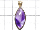 [Video][One of a kind] Phantom Amethyst Moldavite Pendant 18KGP NO.25