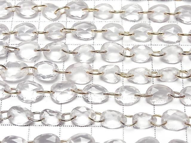 [Video] High Quality Rose Quartz AAA- Freeform Single-Sided Rose Cut [Double Hole] 1strand beads (12pcs)