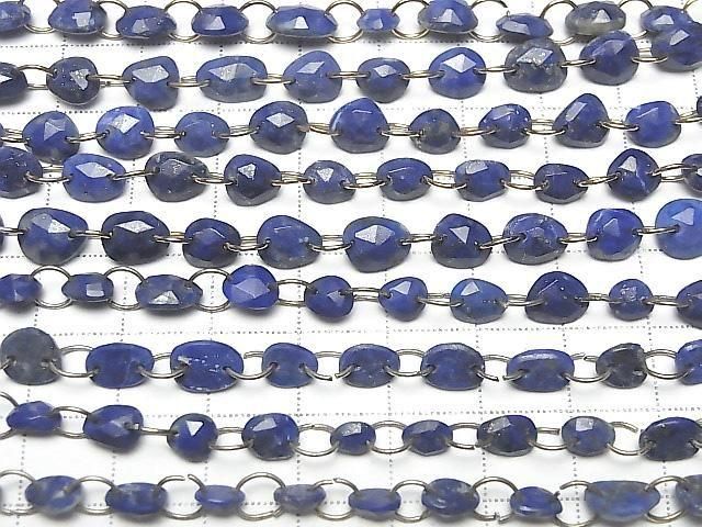 [Video] Lapislazuli AA++ Freeform Single-Sided Rose Cut [Double Hole] 1strand beads (12pcs)