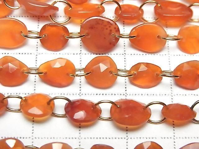 [Video] Carnelian AA++ Freeform Single-Sided Rose Cut [Double Hole] 1strand beads (12pcs)