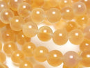 [Video] Orange color Tapioca Agate Round 8mm Bracelet