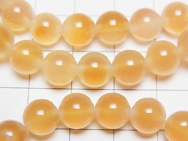 [Video] Orange color Tapioca Agate Round 8mm Bracelet