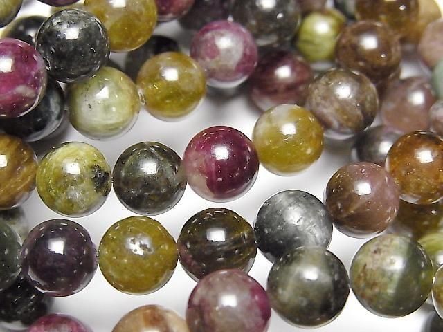 [Video] Multicolor Tourmaline AA Round 8mm Bracelet