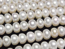 [Video] Fresh Water Pearl AA++ White Rondelle 6mm 1strand beads (approx. 14 inches/35 cm)