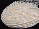 [Video] Fresh Water Pearl AA++ White Rondelle 6mm 1strand beads (approx. 14 inches/35 cm)