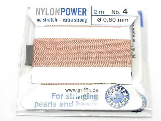 Griffin Cord (Nylon Beading Cord Thread) [0.50mm-0.60mm] Light Pink 1pc