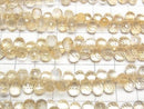 [Video]High Quality Citrine AAA Drop Faceted Briolette 1strand beads (aprx.6inch/16cm)