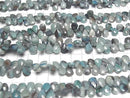 [Video] Chrysocolla AA++ Faceted Pear Shape [S size] 1 strand beads (approx. 7 inches/18 cm)