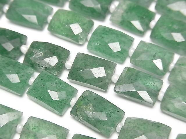 [Video] Green Aventurine AA++ Faceted Rectangle 1strand beads (approx. 7 inches/18 cm)