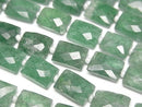 [Video] Green Aventurine AA++ Faceted Rectangle 1strand beads (approx. 7 inches/18 cm)