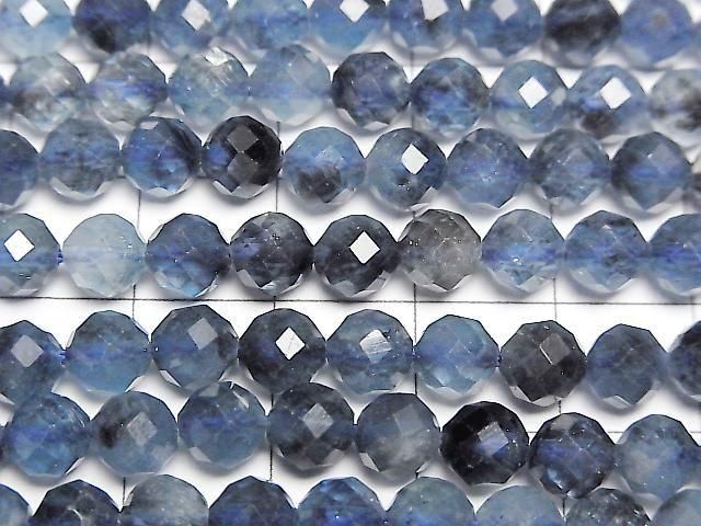 [Video] High Quality! Deep Blue Aquamarine AAA- Faceted Round 6mm half or 1strand beads (approx. 15 inches/36 cm)