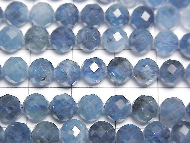 [Video] High Quality! Deep Blue Aquamarine AAA- Faceted Round 6mm half or 1strand beads (approx. 15 inches/36 cm)