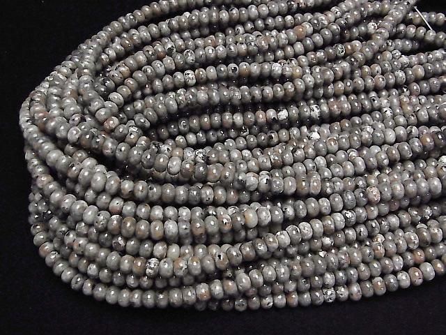 [Video] Yooperlite Rondelle 6.5x6.5x4.5mm 1strand beads (approx. 15inch/36cm)