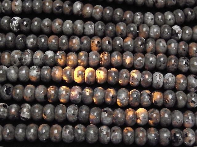 [Video] Yooperlite Rondelle 8x8x5mm 1strand beads (approx. 15inch/36cm)