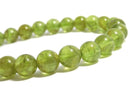 [Video][One of a kind] Peridot AA++ Round 7.5mm Bracelet NO.21