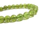 [Video][One of a kind] Peridot AA++ Round 6.5mm Bracelet NO.22