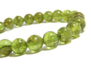 [Video][One of a kind] Peridot AA++ Round 7.5mm Bracelet NO.23