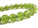 [Video][One of a kind] Peridot AA++ Round 8mm Bracelet NO.25
