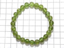 [Video][One of a kind] Peridot AA++ Round 8mm Bracelet NO.26