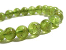 [Video][One of a kind] Peridot AA++ Round 8mm Bracelet NO.28