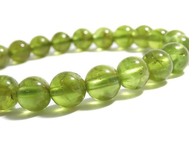 [Video][One of a kind] Peridot AA++ Round 8mm Bracelet NO.30