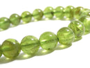 [Video][One of a kind] Peridot AA++ Round 8mm Bracelet NO.31