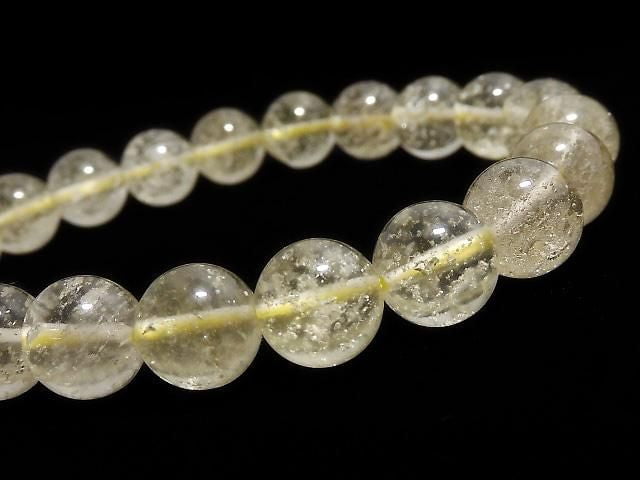 [Video][One of a kind] Libyan Desert Glass Round 9mm Bracelet NO.202