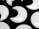 [Video] White Jade Moon Motif 30x26mm 2pcs