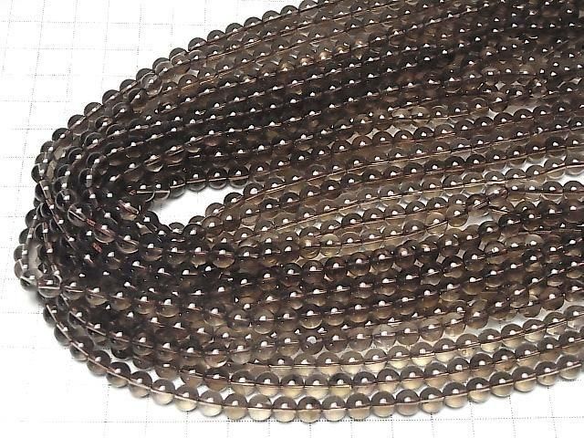 [Video] Smoky Quartz AAA Round 6mm 1-strand beads (approx. 15 inches/37 cm)