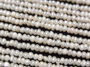 [Video] Fresh Water Pearl AA White Rondelle 2.5mm 1strand beads (approx. 15 inches/36 cm)