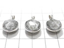 [Video] Meteorite (Gibeon) Pendant Both Side Finish 13mm Silver925 1pc
