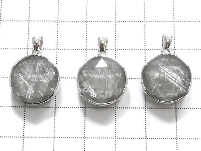 [Video] Meteorite (Gibeon) Pendant Both Side Finish 16mm Silver925 1pc