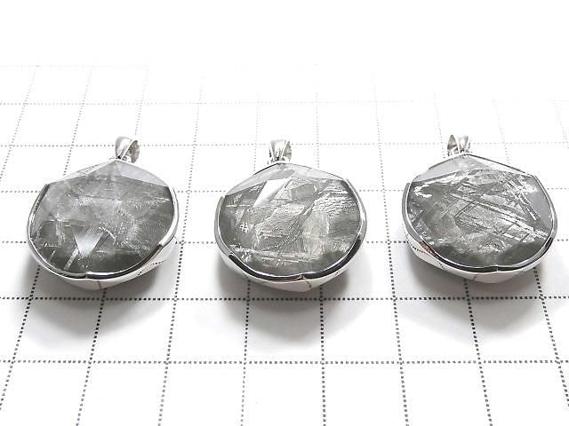 [Video] Meteorite (Gibeon) Pendant Both Side Finish 21.5mm Silver925 1pc