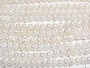 [Video] Fresh Water Pearl AA Semi Round-Potato 4-5mm White 1strand beads (approx. 15 inches/37 cm)