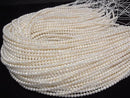 [Video] Fresh Water Pearl AA Semi Round-Potato 4-5mm White 1strand beads (approx. 15 inches/37 cm)