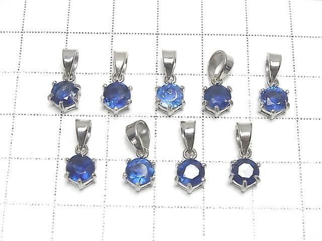 [Video]High Quality Kyanite AAA Round Faceted 7x6mm Pendant Silver925