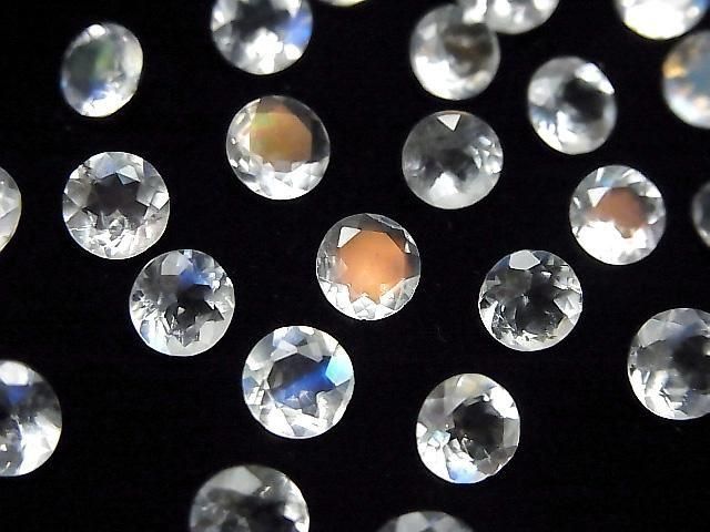 [Video]High Quality Andesine Labradorite AAA- Loose stone Round Faceted 6x6mm 1pc
