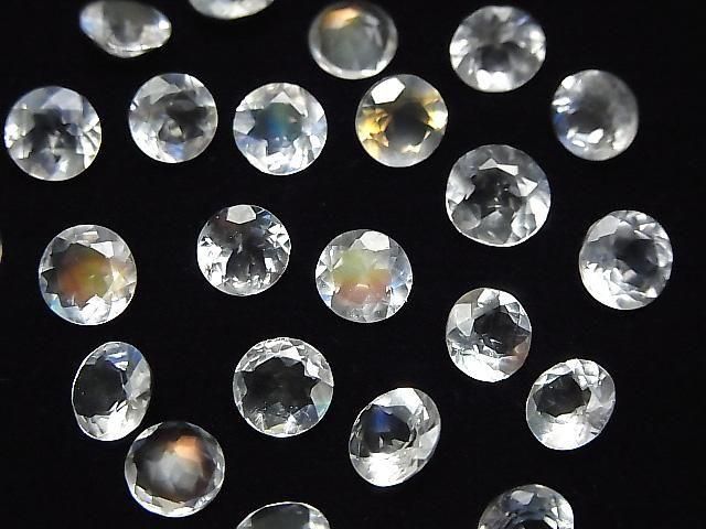 [Video]High Quality Andesine Labradorite AAA- Loose stone Round Faceted 6x6mm 1pc