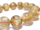 [Video][One of a kind] Rutilated Quartz AAA++ Round 14mm Bracelet NO.602