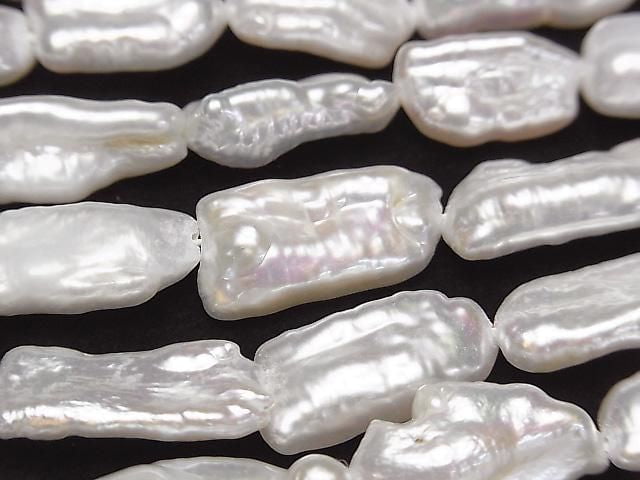 [Video] Fresh Water Pearl Keshi Pearl AA++ Baroque 11-20mm White 1strand beads (approx. 14 inches/35 cm)