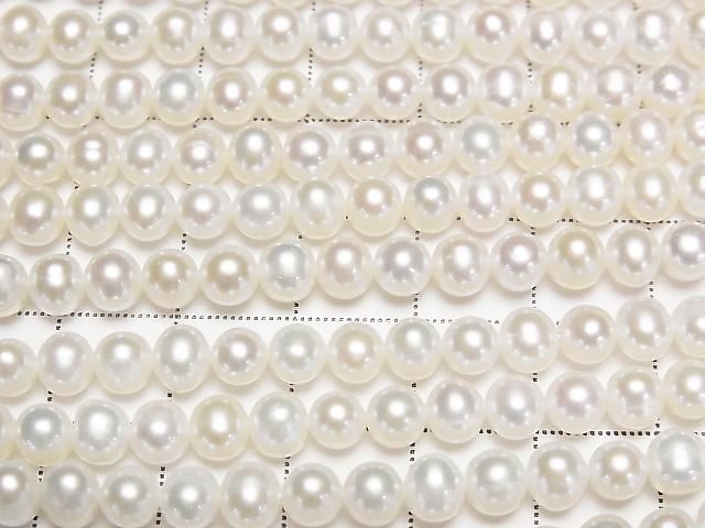 [Video] Fresh Water Pearl AA++ Potato 5-5.5mm White 1strand beads (approx. 15 inches/36 cm)